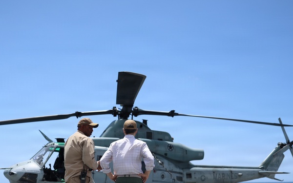 John M. Barrett, chargé d’affaires for the U.S. Embassy in Venezuela, tours the San Antonio-class amphibious transport dock ship USS Fort Lauderdale (LPD 28) in La Guaira, Venezuela, June 29, 2026.