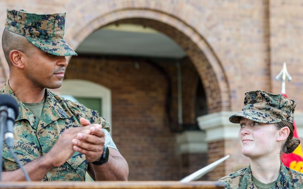 Marines recognized at Marine Barracks Washington Battalion Formation
