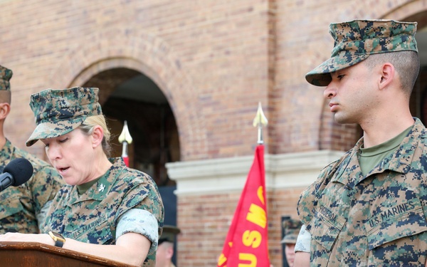 Marines recognized at Marine Barracks Washington Battalion Formation