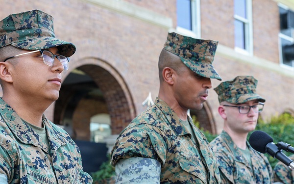 Marines recognized at Marine Barracks Washington Battalion Formation