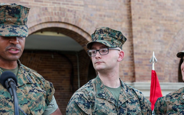 Marines recognized at Marine Barracks Washington Battalion Formation