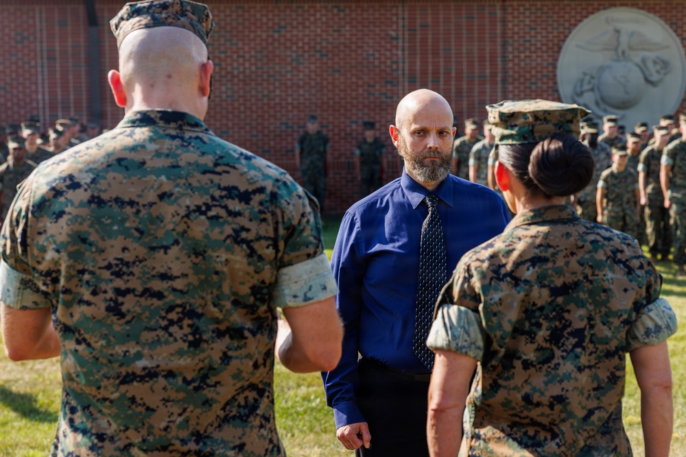 Col. Calvin Presents Civilian Awards