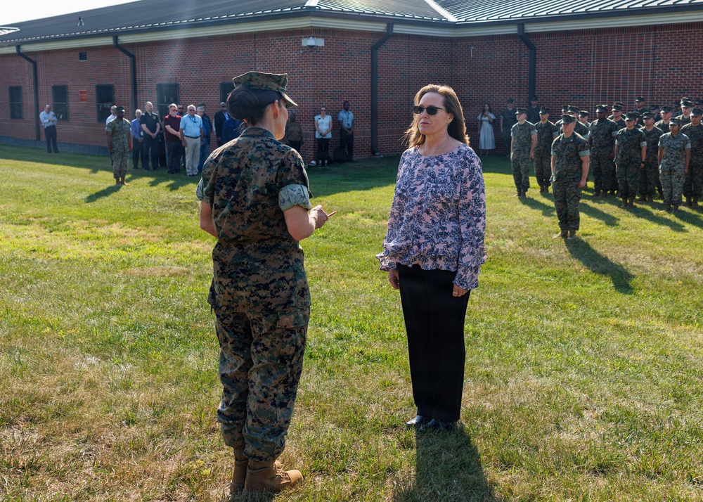 Col. Calvin Presents Civilian Awards