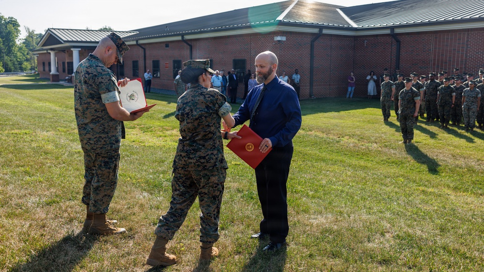 Col. Calvin Presents Civilian Awards