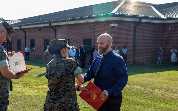 Col. Calvin Presents Civilian Awards