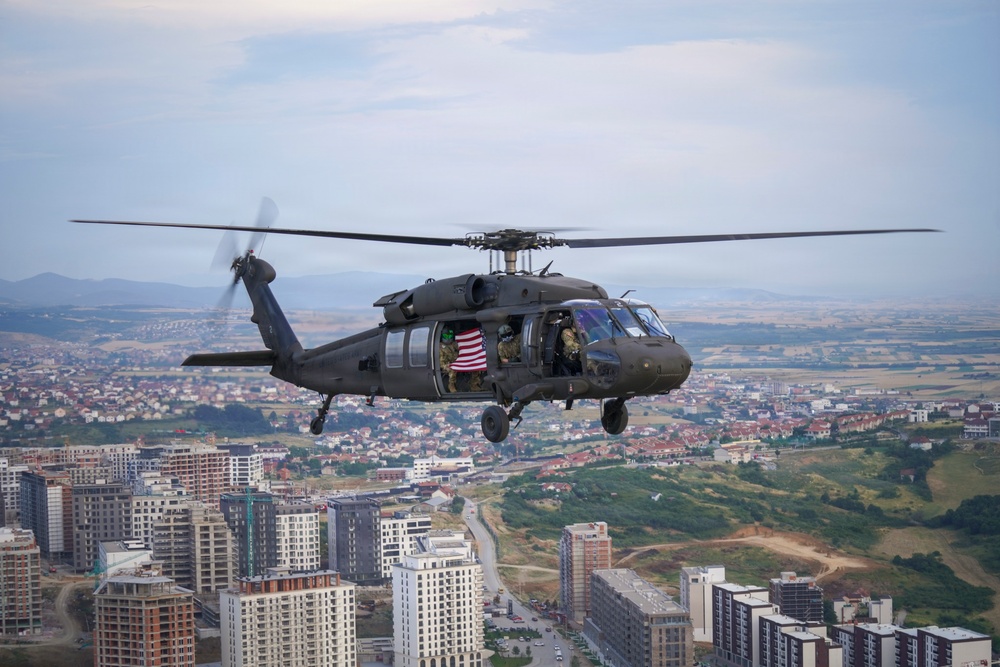 KFOR aviation supports U.S. Embassy Independence Day flyover