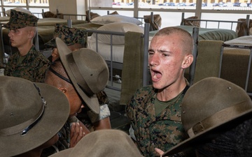 Alpha Company Senior Drill Instructor Inspection