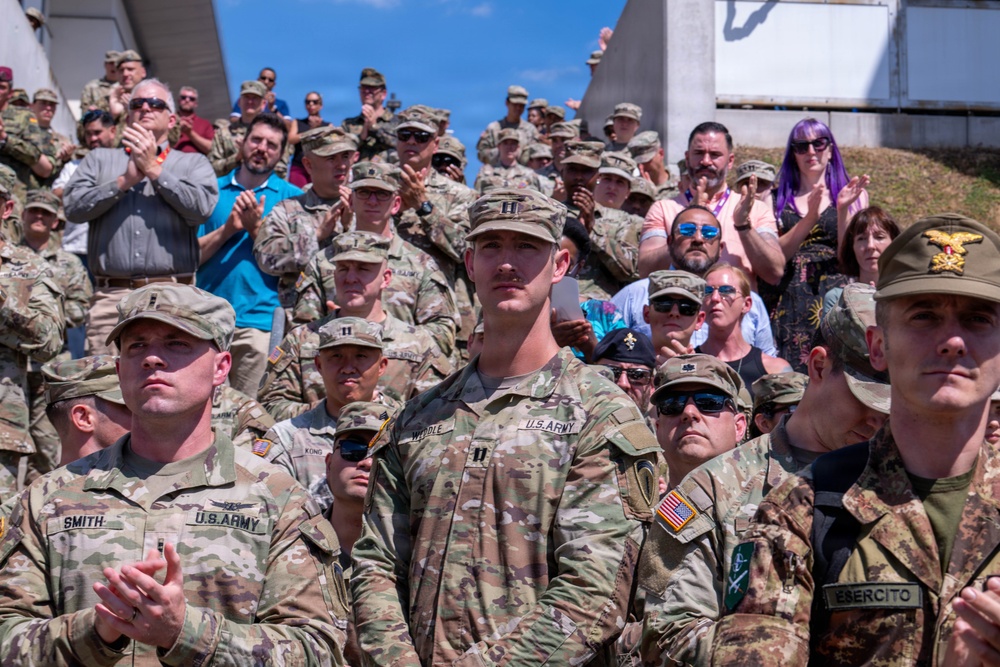 Soldiers Clapping for Gen. Christopher Donahue during his Relinquishment of Command