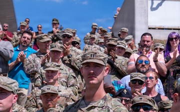 Soldiers Clapping for Gen. Christopher Donahue during his Relinquishment of Command