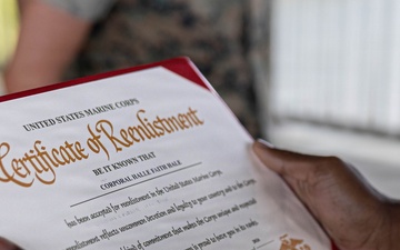 Cpl. Halle Hale Reenlistment Ceremony