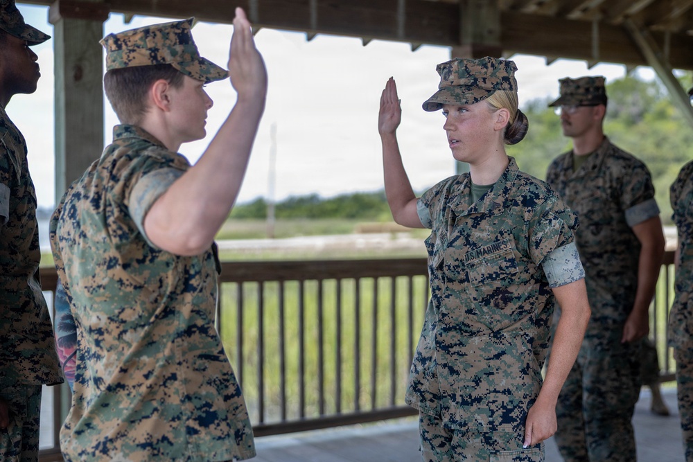 Cpl. Halle Hale Reenlistment Ceremony