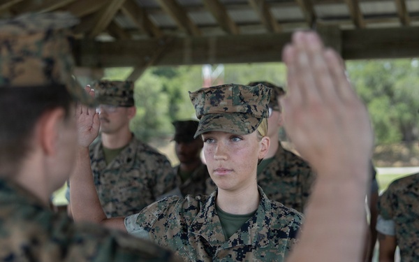 Cpl. Halle Hale Reenlistment Ceremony