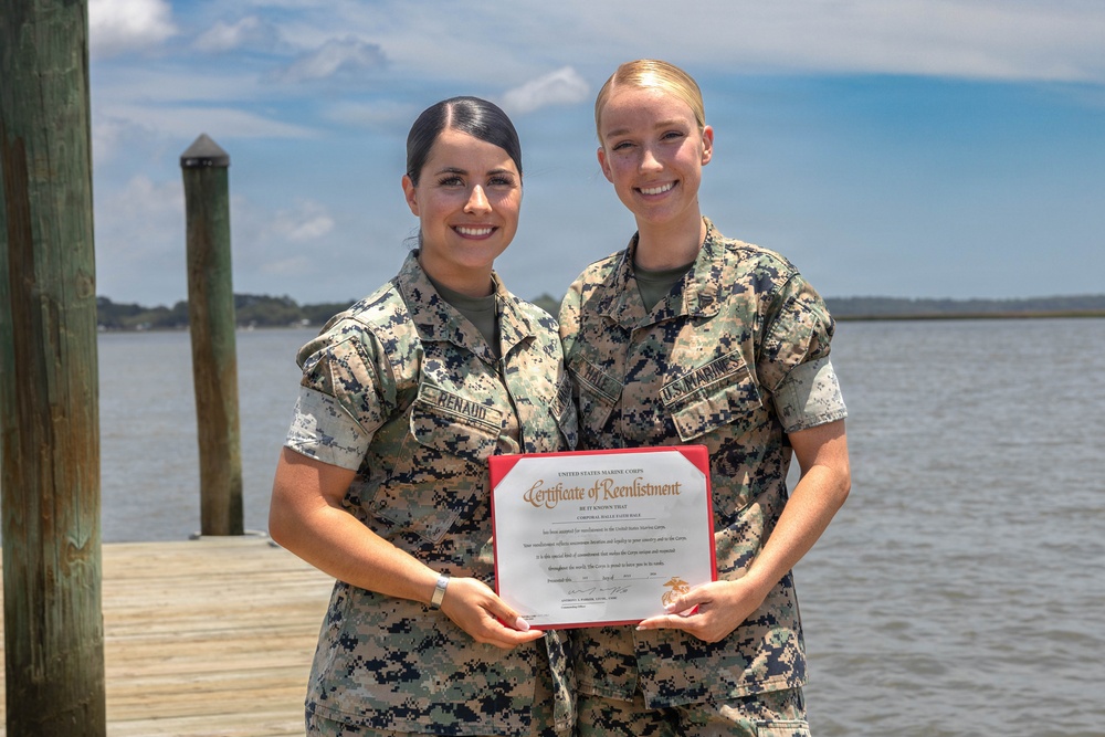 Cpl. Halle Hale Reenlistment Ceremony