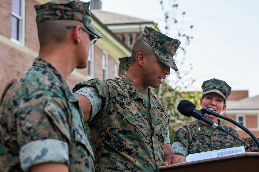 Marines recognized at Marine Barracks Washington Battalion Formation