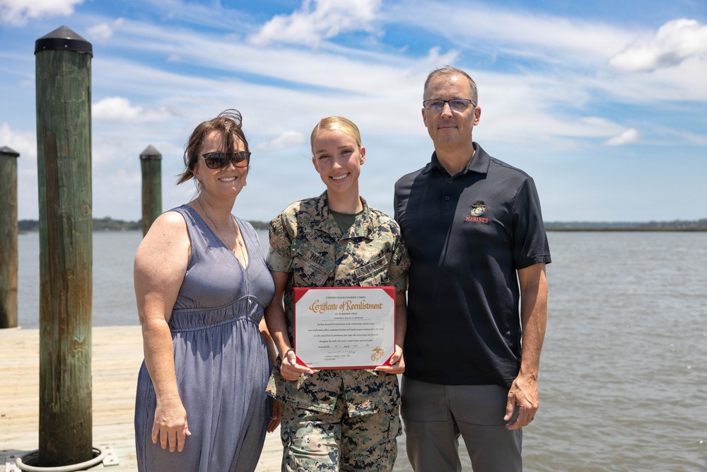 Cpl. Halle Hale Reenlistment Ceremony