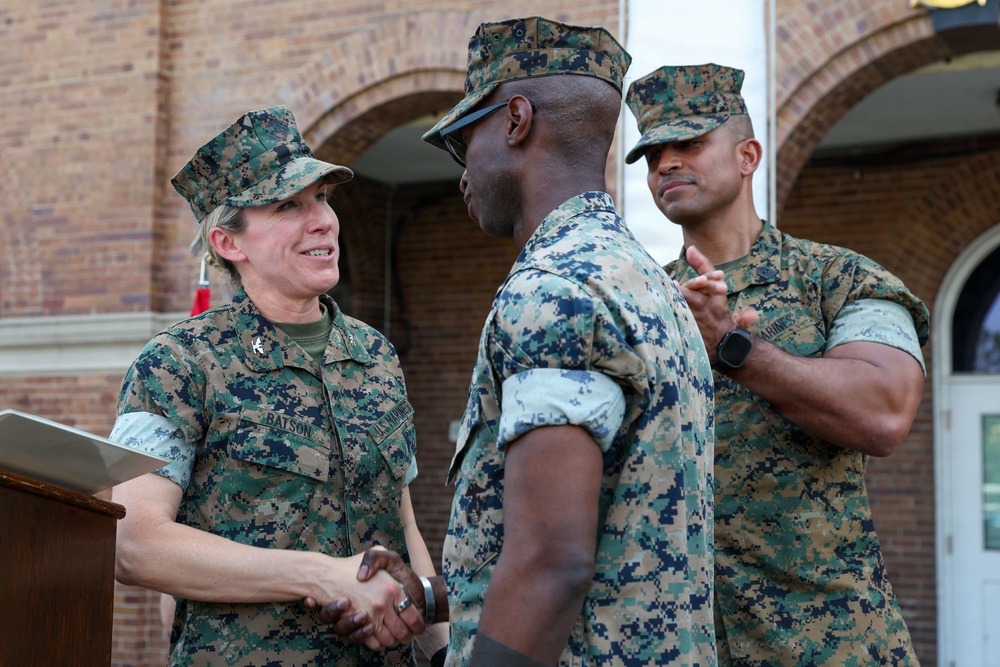 Marines recognized at Marine Barracks Washington Battalion Formation