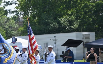Civilian Logistics Specialist Performs National Anthem at USA 250 Event