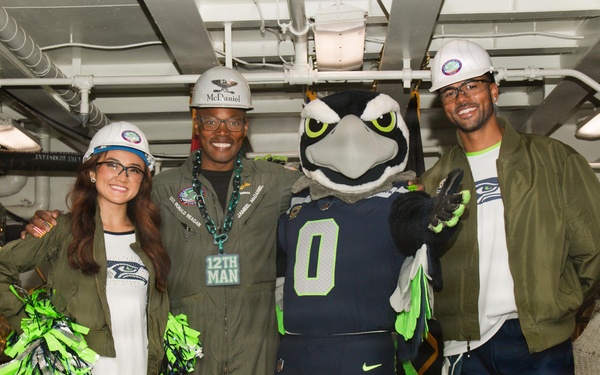 Ronald Reagan Hosts Seattle Seahawks