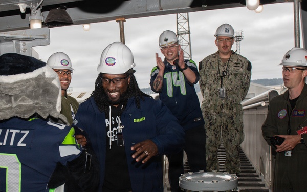 Ronald Reagan Hosts Seattle Seahawks