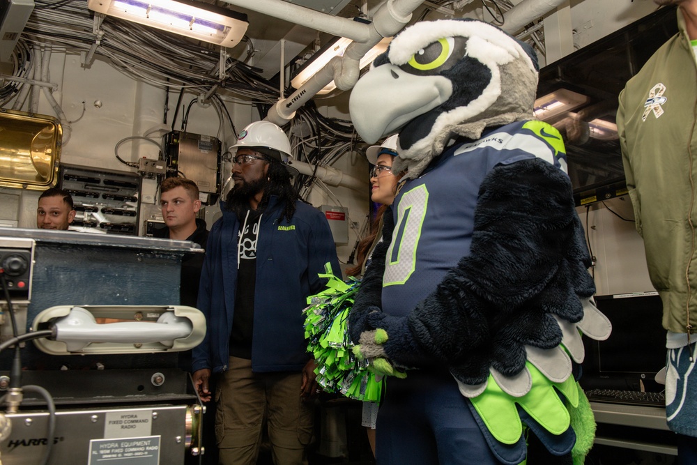 Ronald Reagan Hosts Seattle Seahawks