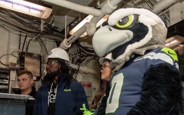 Ronald Reagan Hosts Seattle Seahawks