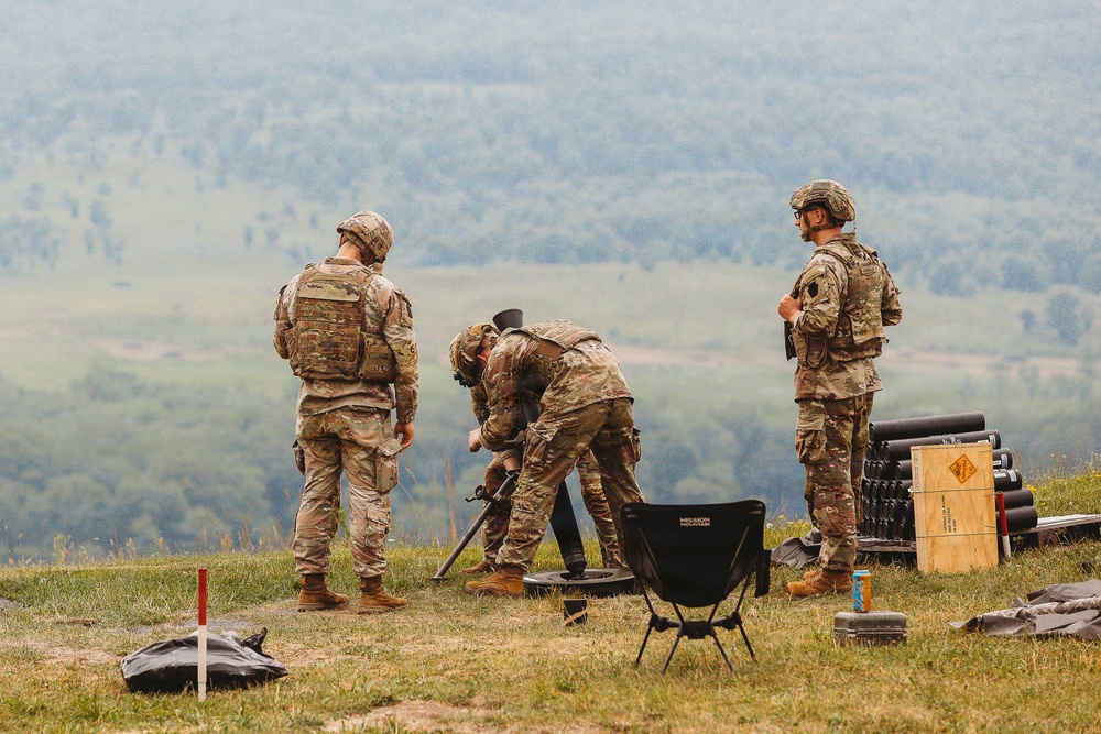 1-112th Infantry Soldiers conduct mortar familiarization