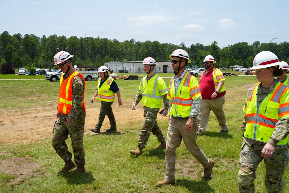 Wilmington District leaders tour military construction projects at Fort Bragg