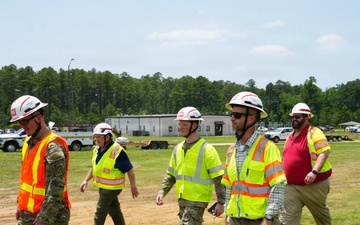 Wilmington District leaders tour military construction projects at Fort Bragg