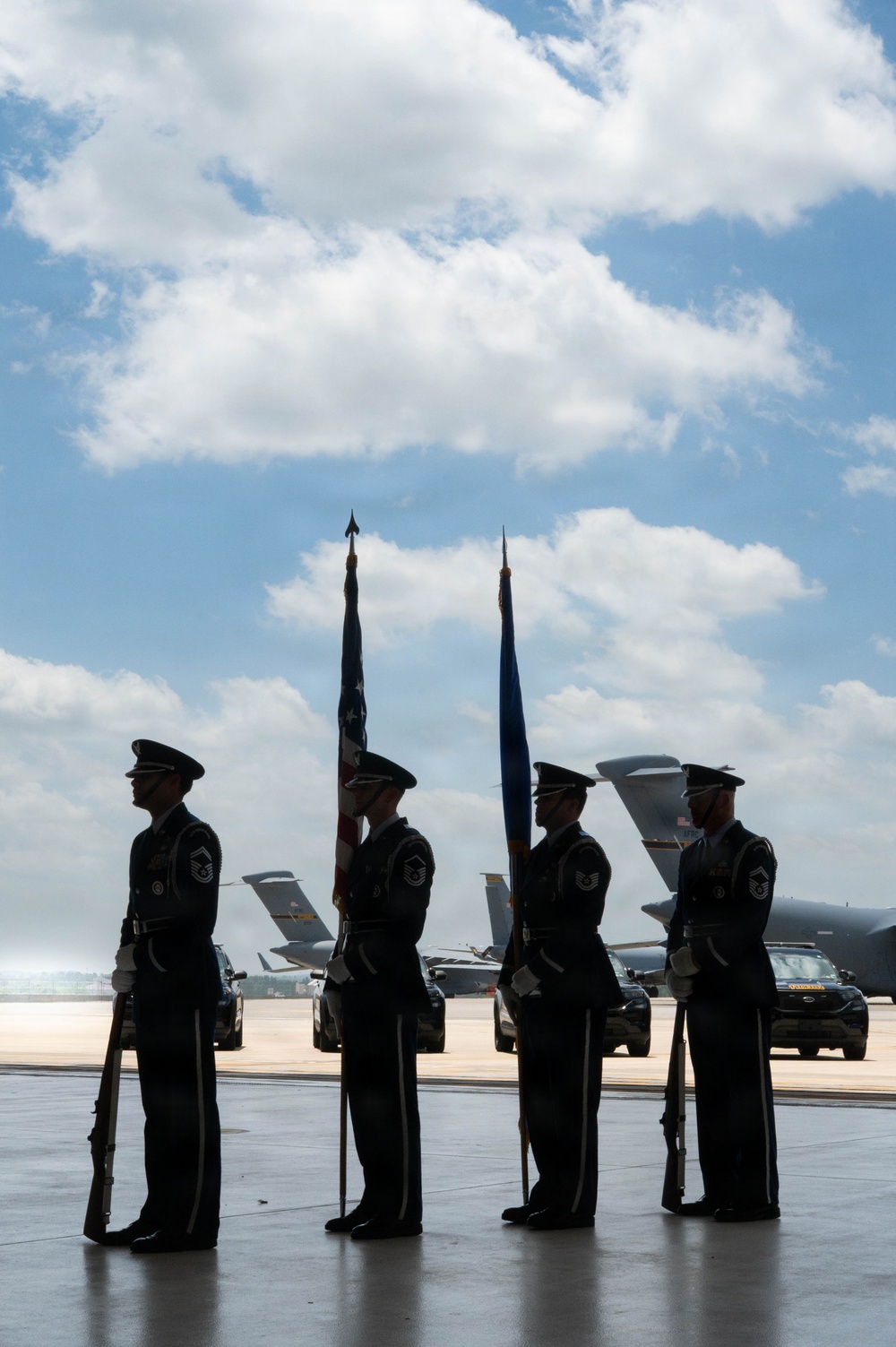 911th Airlift Wing welcomes Sojourn 250 flag for final leg of yearlong journey