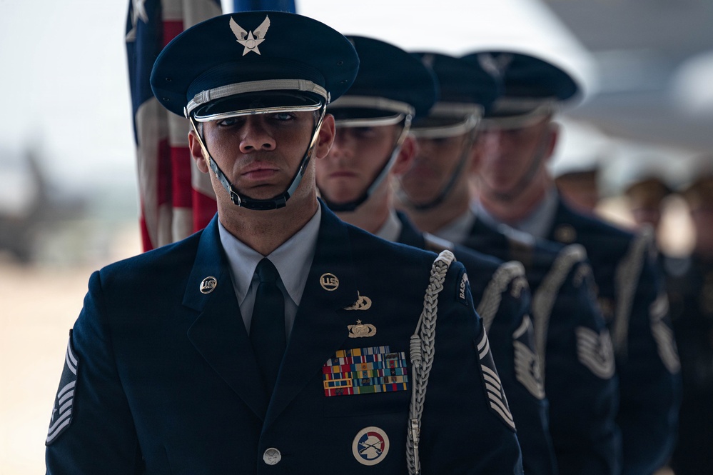 911th Airlift Wing welcomes Sojourn 250 flag for final leg of yearlong journey