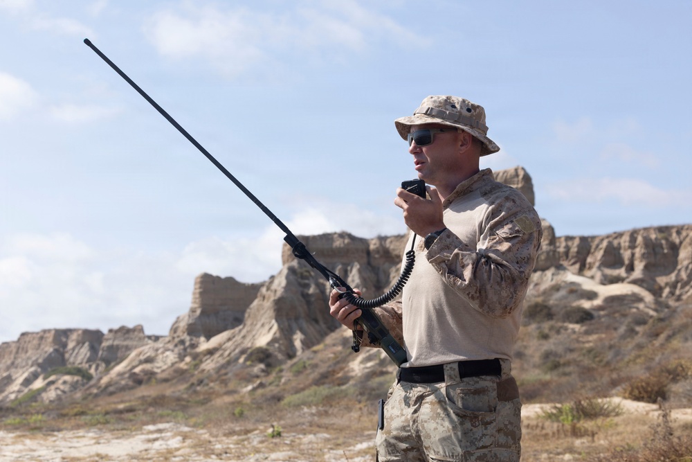 U.S. Marines with 1st Recon Bn. conduct amphibious reconnaissance skills training