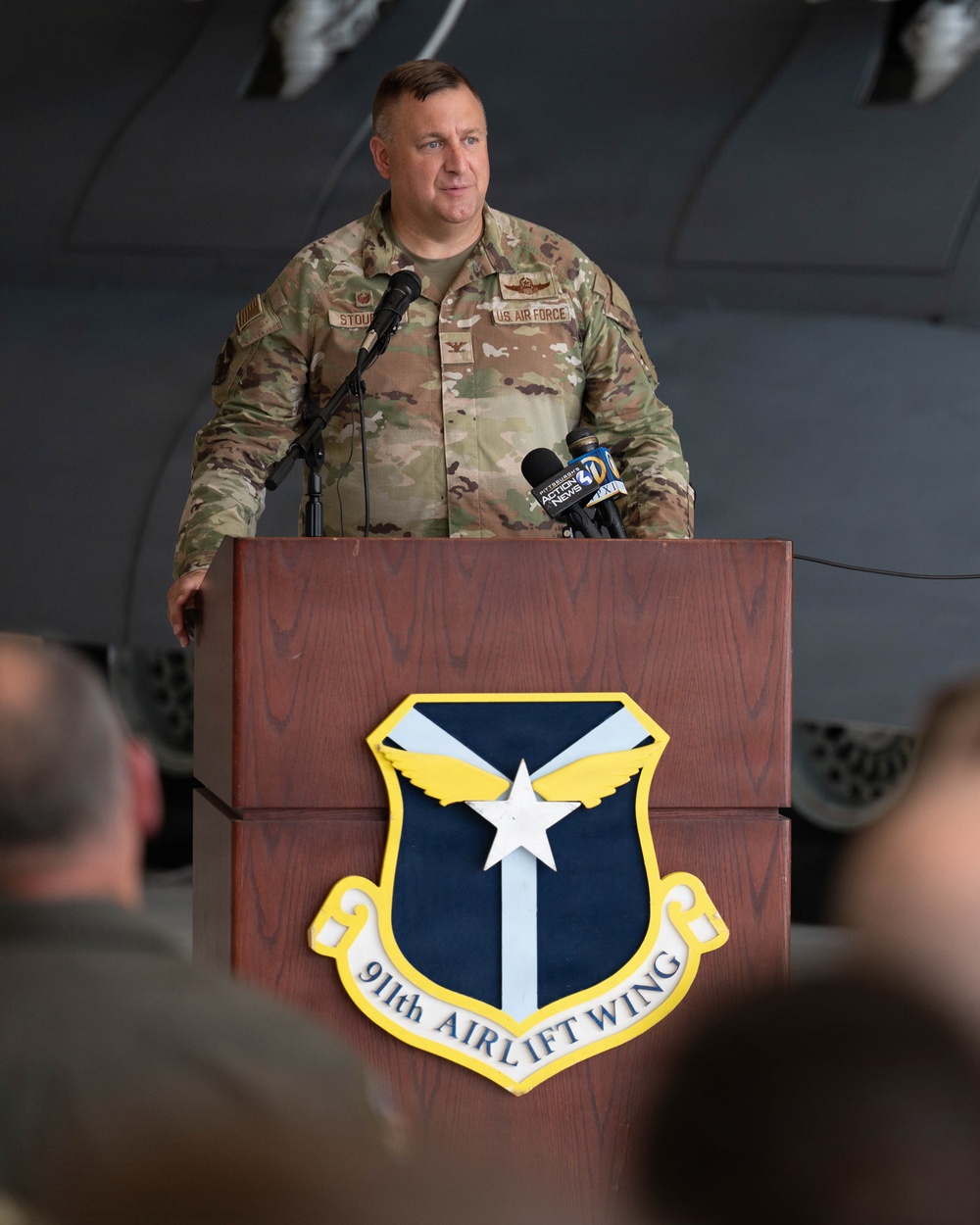 911th Airlift Wing welcomes Sojourn 250 flag for final leg of yearlong journey
