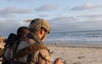U.S. Marines with 1st Recon Bn. conduct amphibious reconnaissance skills training