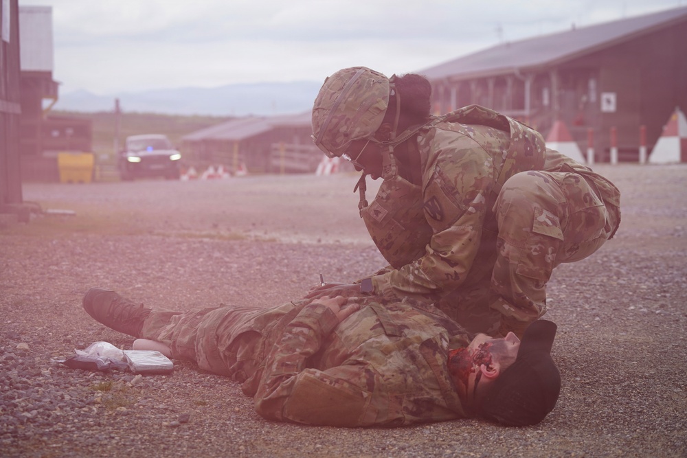KFOR RC-E conducts mass casualty exercise at Camp Bondsteel