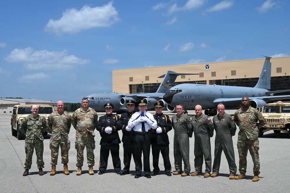 911th Airlift Wing welcomes Sojourn 250 flag for final leg of yearlong journey