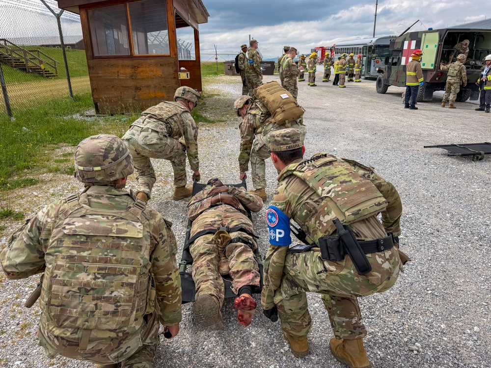 KFOR RC-E conducts mass casualty exercise at Camp Bondsteel