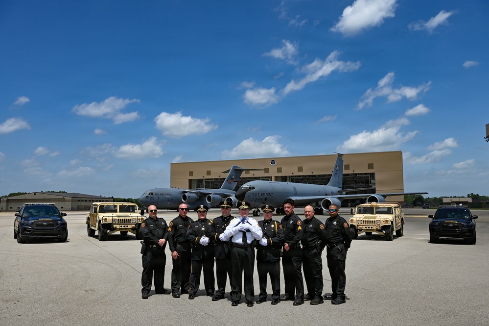 911th Airlift Wing welcomes Sojourn 250 flag for final leg of yearlong journey