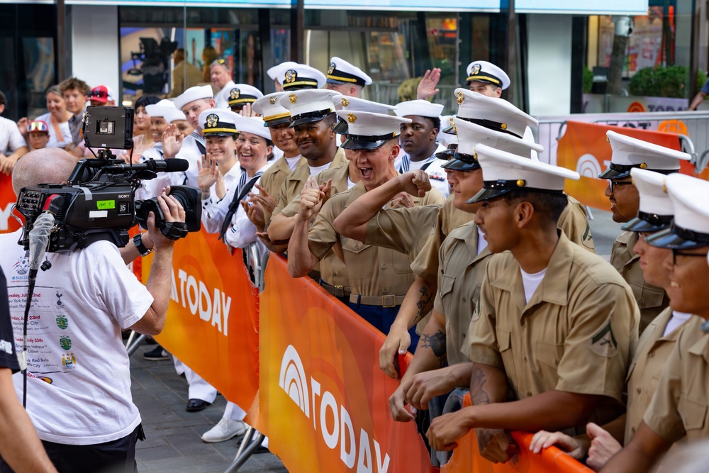 U.S. Marines and Sailors attend the TODAY Show for INR250