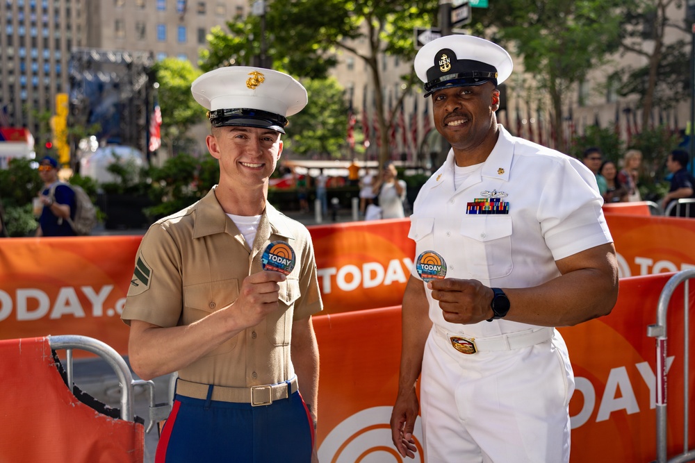U.S. Marines and Sailors attend the TODAY Show for INR250