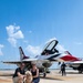 Furry friend on flight line; therapy dog Eleanor visits USAF Thunderbirds