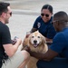 Furry friend on flight line; therapy dog Eleanor visits USAF Thunderbirds