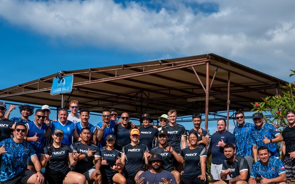 Service members compete in RIMPAC canoeing competition