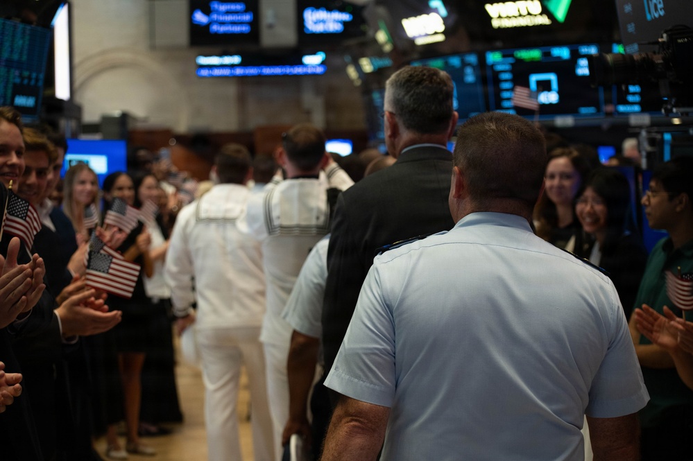U.S. Coast Guard attends closing bell at New York Stock Exchange for Fleet Week 2026