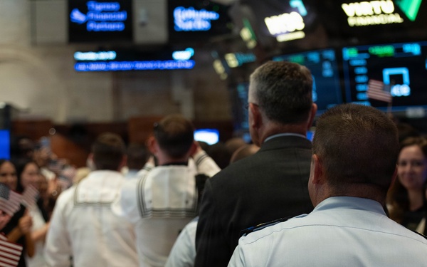 U.S. Coast Guard attends closing bell at New York Stock Exchange for Fleet Week 2026