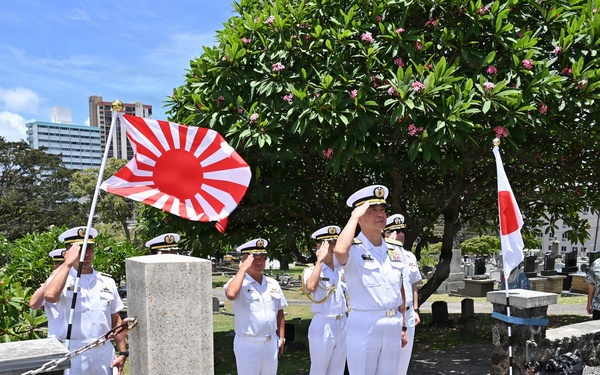 Chief of Staff, JMSDF, Pays Tribute at National Memorial Cemetery During RIMPAC 2026