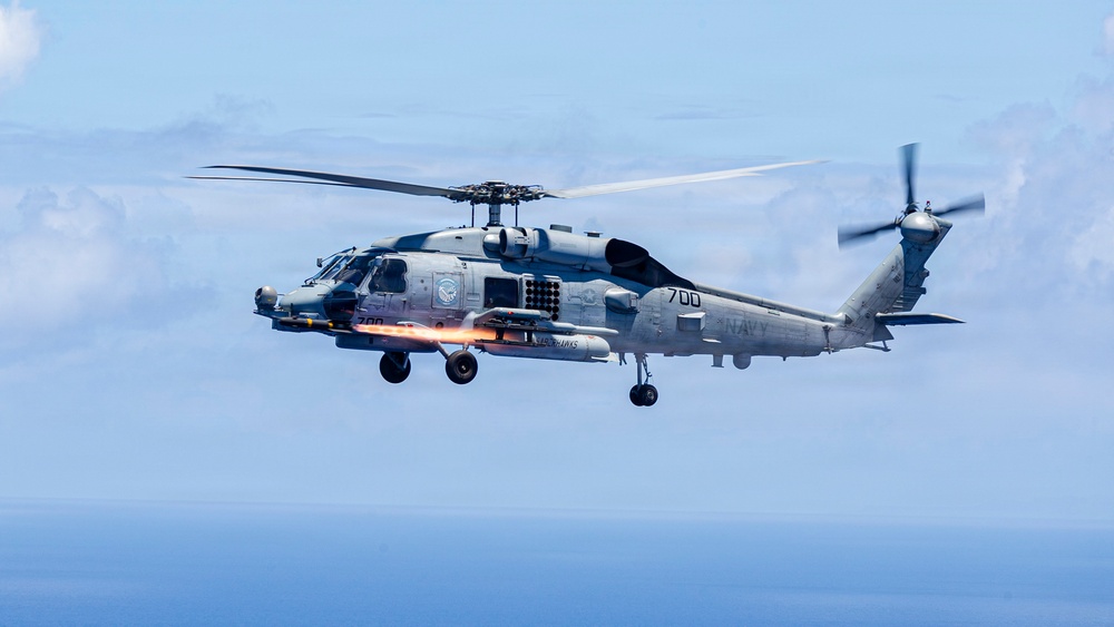 Helicopter Sea Combat (HSC) 12 and Helicopter Maritime Strike Squadron (HSM) 77 Conduct a Live-Fire Exercise