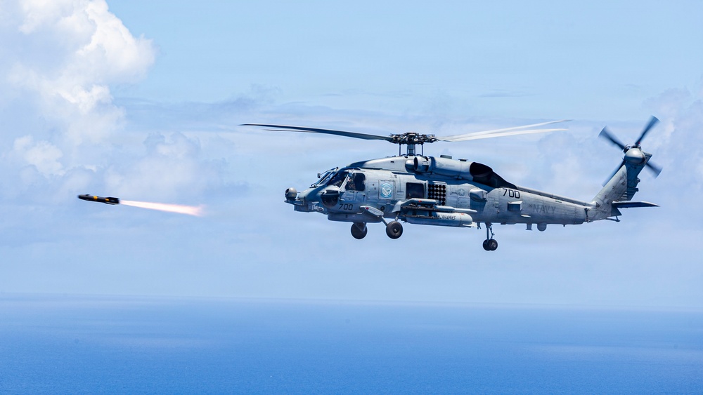 Helicopter Sea Combat (HSC) 12 and Helicopter Maritime Strike Squadron (HSM) 77 Conduct a Live-Fire Exercise