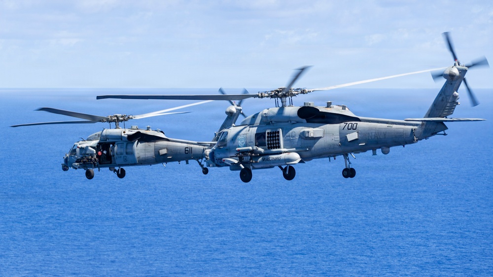 Helicopter Sea Combat (HSC) 12 and Helicopter Maritime Strike Squadron (HSM) 77 Conduct a Live-Fire Exercise