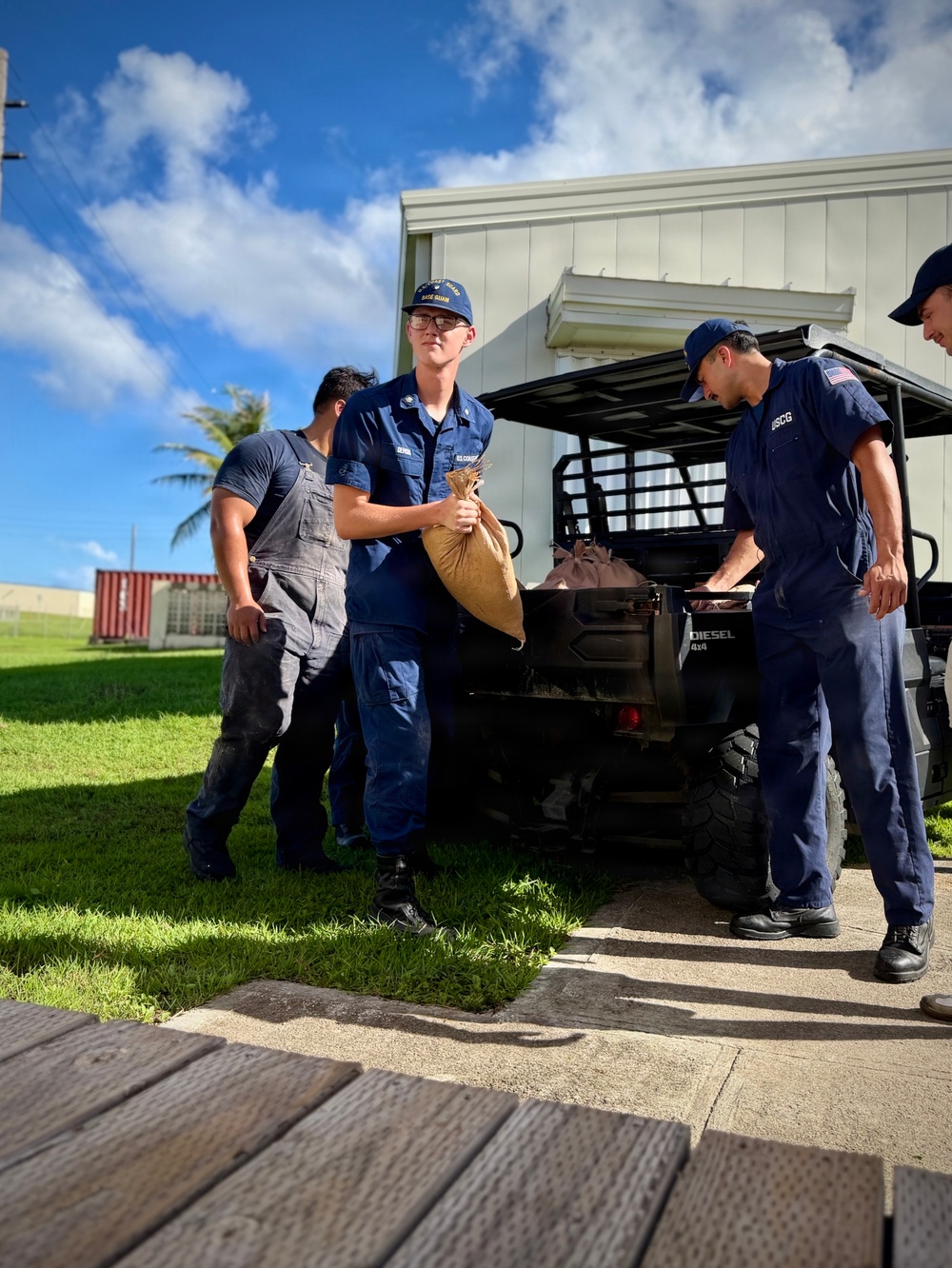 U.S. Coast Guard crews prepare for Typhoon Bavi