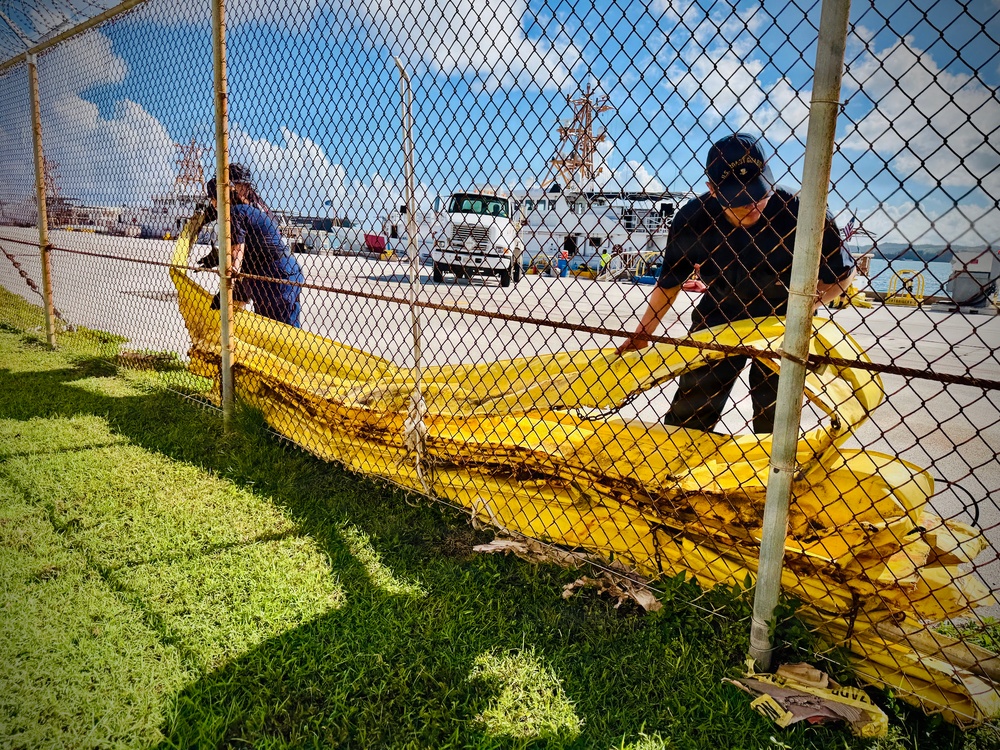 U.S. Coast Guard crews prepare for Typhoon Bavi